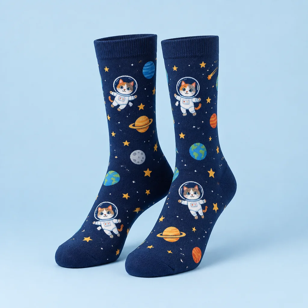 Space Cat Socks